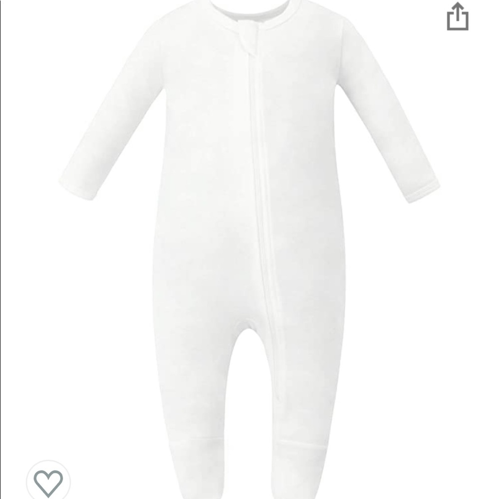 Owlivia Organic Cotton White Footie | 0-3 Months